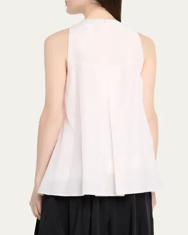 Loulou de Saison Liao Sleeveless Pleated Blouse | Thumbnail 3 Loulou de Saison Liao Sleeveless Pleated Blouse | Thumbnail 3