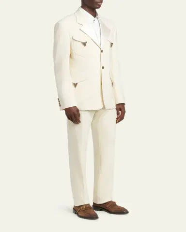 Versace Men's Suede La Medusa Buckle Loafers | Thumbnail 3