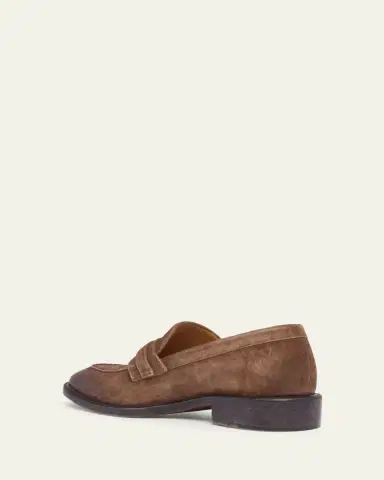 Versace Men's Suede La Medusa Buckle Loafers | Thumbnail 4