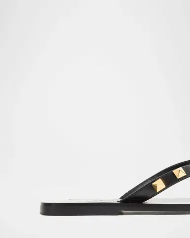 Valentino Garavani Rockstud Leather Flat Thong Sandals | Thumbnail 6 Valentino Garavani Rockstud Leather Flat Thong Sandals | Thumbnail 6
