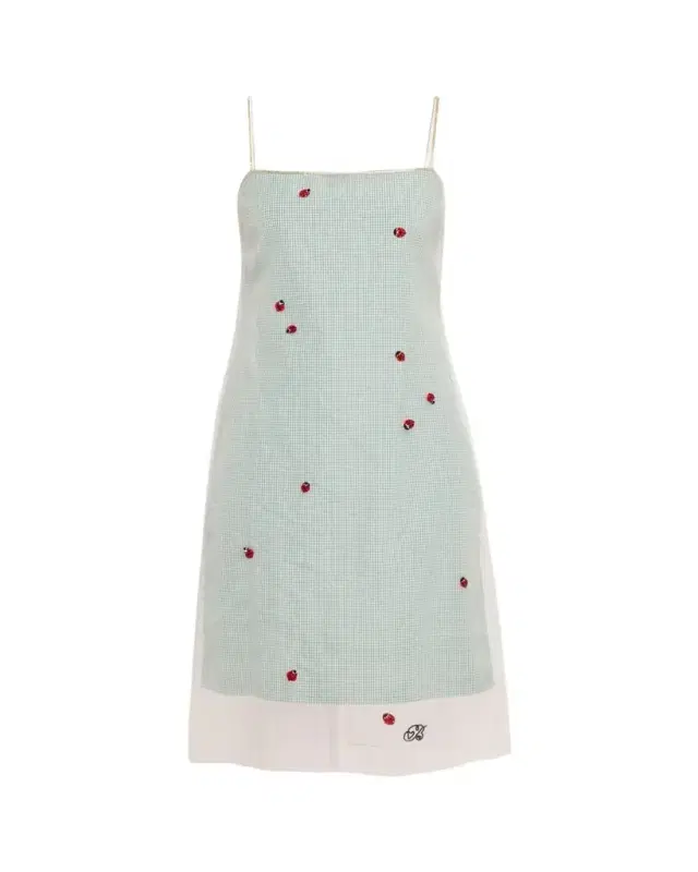 BERNADETTE Rachel Ladybug Embellished Layered Midi Slip Dress