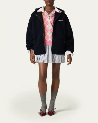 Miu Miu Hooded Fleece Jacket | Thumbnail 2