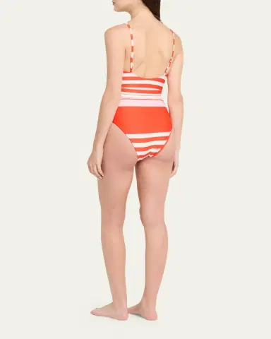 Simkhai Noa Belted Bustier One-Piece Swimsuit | Thumbnail 3
