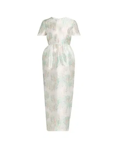 BERNADETTE Lexi Floral Satin Empire-Waist Column Maxi Dress | Thumbnail 1 BERNADETTE Lexi Floral Satin Empire-Waist Column Maxi Dress | Thumbnail 1