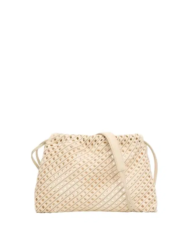 Brunello Cucinelli Seaside Openwork Monili-Trim Shoulder Bag