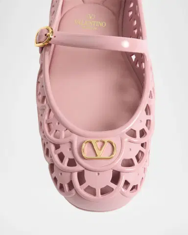 Valentino Garavani 5mm VLogo PVC Ballerina Flats | Thumbnail 3