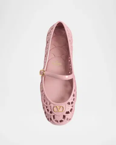 Valentino Garavani 5mm VLogo PVC Ballerina Flats | Thumbnail 4