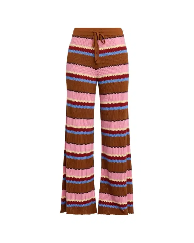 Guest in Residence Palazzo Rib Striped Pants