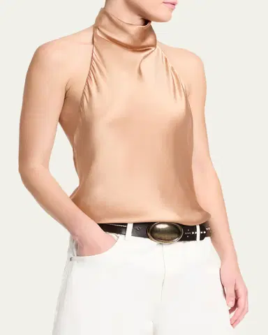 TWP Flowy Silk Halter Top | Thumbnail 4