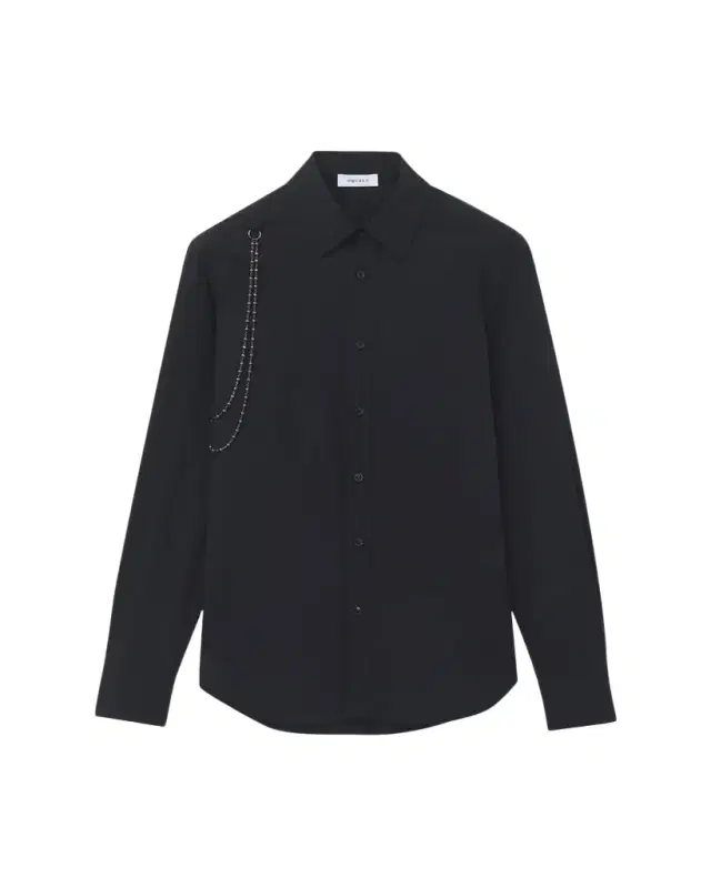 McQueen Men's Cotton Beaded-Harness Sport Shirt