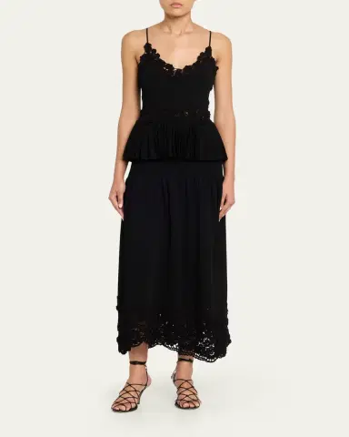 Ulla Johnson Estelle Sleeveless Crochet Embroidered Top | Thumbnail 2