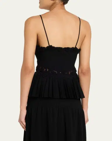 Ulla Johnson Estelle Sleeveless Crochet Embroidered Top | Thumbnail 3