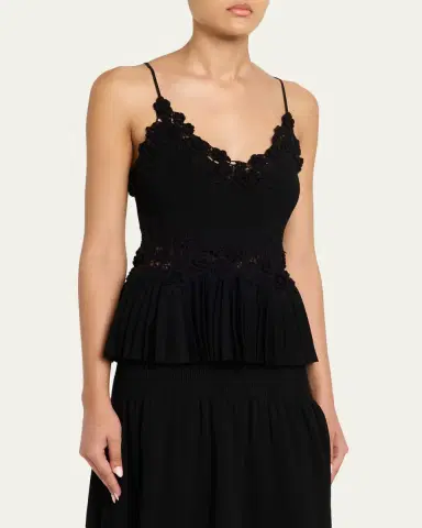 Ulla Johnson Estelle Sleeveless Crochet Embroidered Top | Thumbnail 4