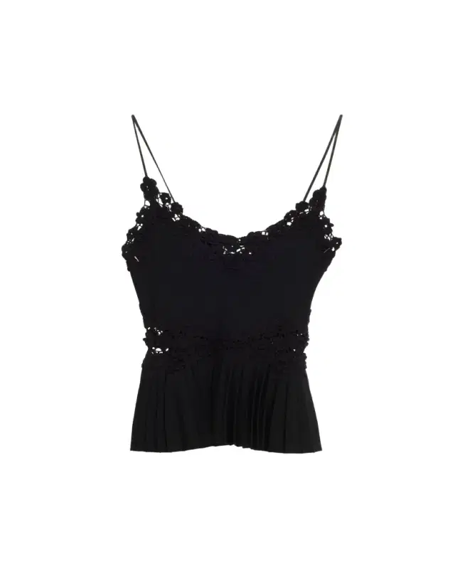 Estelle Sleeveless Crochet Embroidered Top