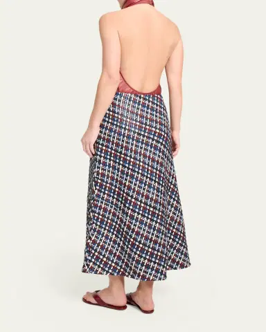 TWP Woven Leather A-Line Skirt | Thumbnail 3