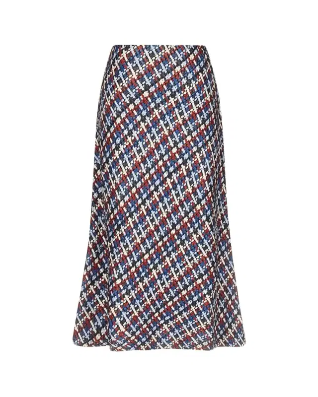 TWP Woven Leather A-Line Skirt