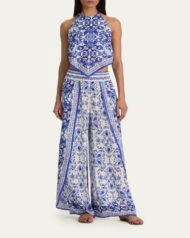 ALICE + OLIVIA Frenchie Handkerchief Halter Top | Thumbnail 2