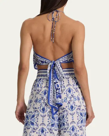 ALICE + OLIVIA Frenchie Handkerchief Halter Top | Thumbnail 3