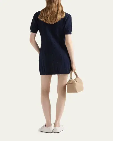 Prada Openwork Cotton Mini Dress | Thumbnail 3 Prada Openwork Cotton Mini Dress | Thumbnail 3