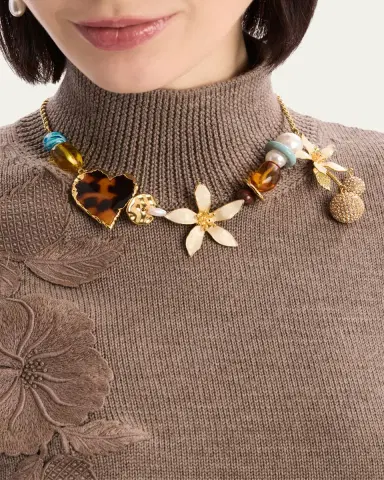 Oscar de la Renta Orange Blossom Charm Necklace | Thumbnail 2