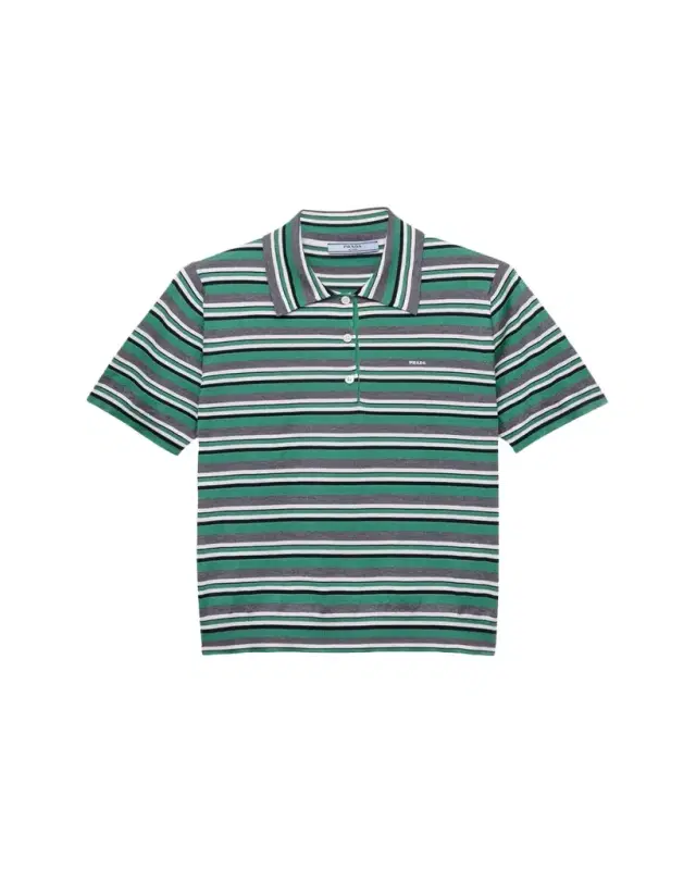 Striped Silk-Cotton Short-Sleeve Polo Shirt