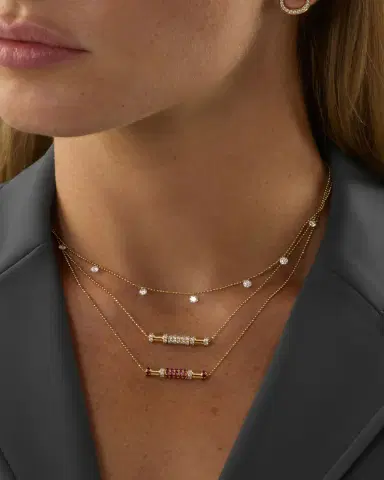 Graziela Gems 18K Diamond Cavaletti Necklace | Thumbnail 2 Graziela Gems 18K Diamond Cavaletti Necklace | Thumbnail 2