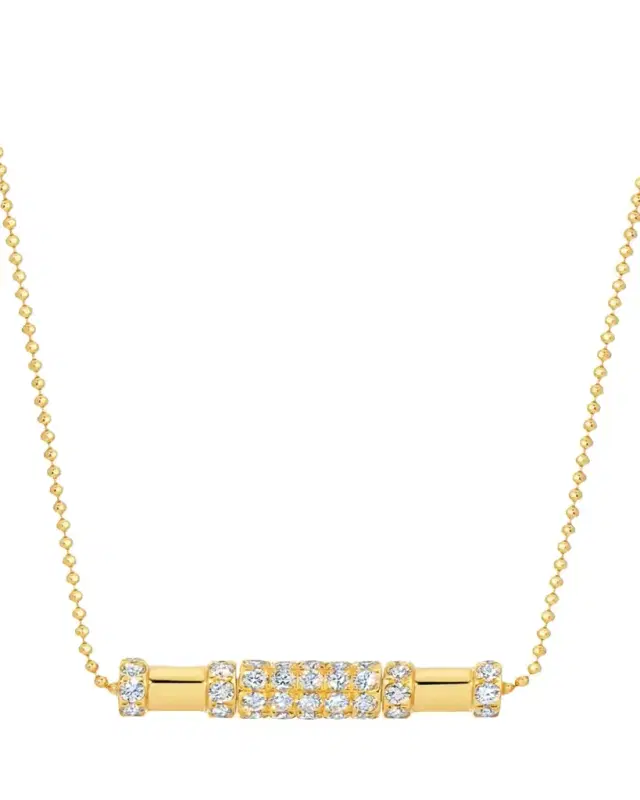 Graziela Gems 18K Diamond Cavaletti Necklace