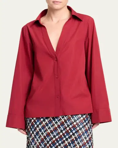 TWP Deep V Relaxed Shirt | Thumbnail 4 TWP Deep V Relaxed Shirt | Thumbnail 4