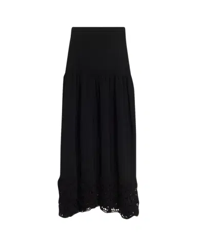 Ulla Johnson Leona Crochet Drop-Waist Midi Skirt | Thumbnail 1 Ulla Johnson Leona Crochet Drop-Waist Midi Skirt | Thumbnail 1