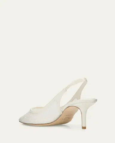 Jimmy Choo 65mm Love Lace Satin Slingback Pumps | Thumbnail 2