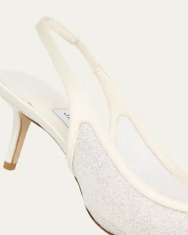 Jimmy Choo 65mm Love Lace Satin Slingback Pumps | Thumbnail 3