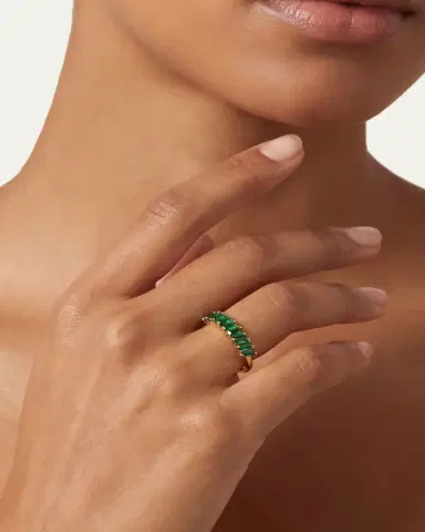 Gwen Beloti CZ Emerald Baguette Ring | Thumbnail 2 Gwen Beloti CZ Emerald Baguette Ring | Thumbnail 2