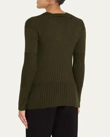 Bottega Veneta Claw Embellished Cashmere-Silk Rib Sweater | Thumbnail 3