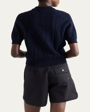 Prada Cotton Short-Sleeve Polo Shirt | Thumbnail 3 Prada Cotton Short-Sleeve Polo Shirt | Thumbnail 3
