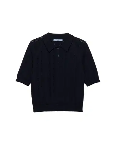 Prada Cotton Short-Sleeve Polo Shirt | Thumbnail 1 Prada Cotton Short-Sleeve Polo Shirt | Thumbnail 1