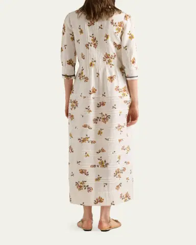 Prada Long Printed Linen Dress | Thumbnail 3