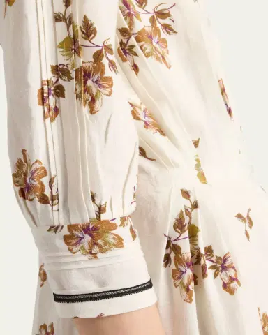 Prada Long Printed Linen Dress | Thumbnail 5