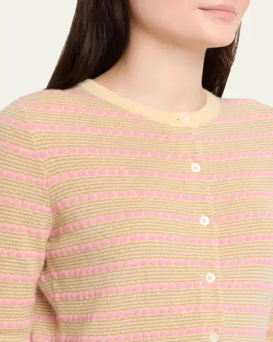 Guest In Residence Pebble Stripe Jane Cardigan | Thumbnail 5 Guest In Residence Pebble Stripe Jane Cardigan | Thumbnail 5