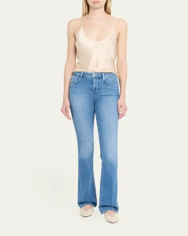 L'Agence Selma High-Rise Sleek Baby Bootcut Jeans | Thumbnail 2