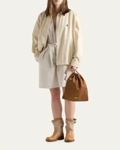 Prada Embroidered Old Gabardine Blouson Jacket | Thumbnail 2 Prada Embroidered Old Gabardine Blouson Jacket | Thumbnail 2