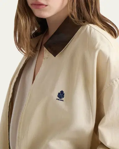 Prada Embroidered Old Gabardine Blouson Jacket | Thumbnail 5 Prada Embroidered Old Gabardine Blouson Jacket | Thumbnail 5