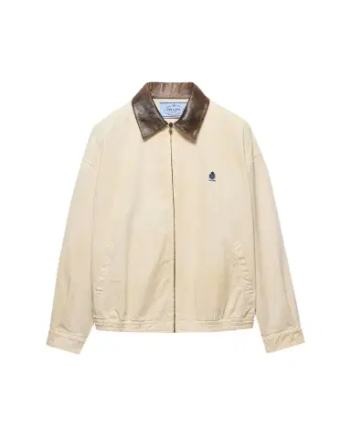 Prada Embroidered Old Gabardine Blouson Jacket | Thumbnail 1 Prada Embroidered Old Gabardine Blouson Jacket | Thumbnail 1