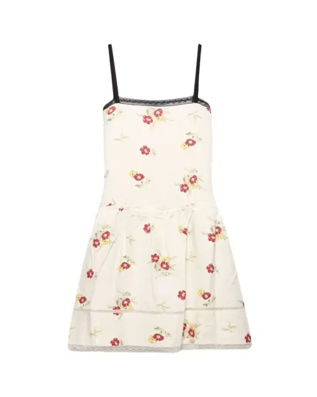 Floral Embroidered Linen Mini Dress