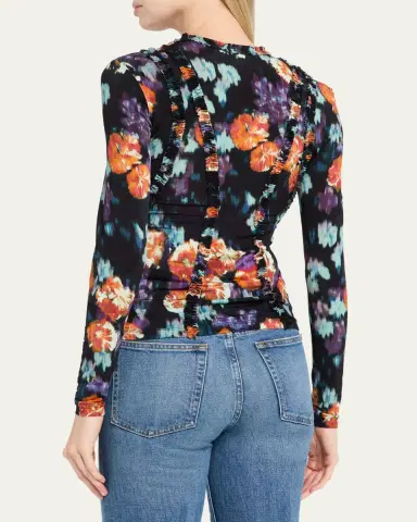 Ulla Johnson Clover Long-Sleeve Jersey Top | Thumbnail 3 Ulla Johnson Clover Long-Sleeve Jersey Top | Thumbnail 3