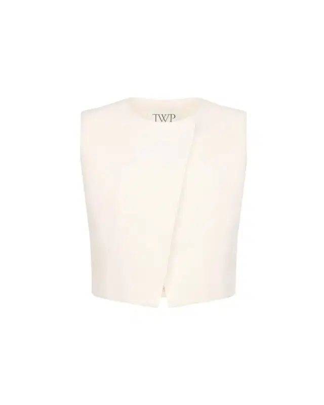 TWP High-Neck Hidden Placket Vest