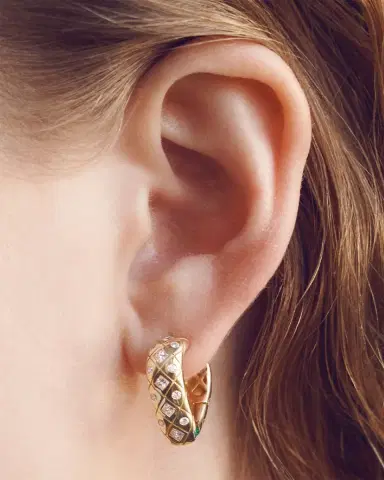 Orly Marcel Mama Bliss Diamond Hoop Earrings | Thumbnail 2