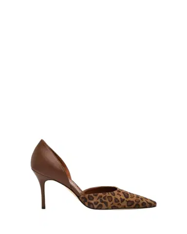 Manolo Blahnik 90mm Taylerbinu Leopard Mixed Leather Pumps | Thumbnail 1 Manolo Blahnik 90mm Taylerbinu Leopard Mixed Leather Pumps | Thumbnail 1