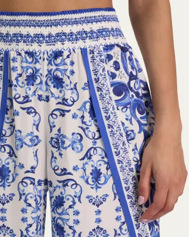 Alice + Olivia Larissa Smocked Open Pleat Pants | Thumbnail 5