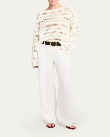 TWP Wide-Neck Open Stitch Sweater | Thumbnail 2 TWP Wide-Neck Open Stitch Sweater | Thumbnail 2