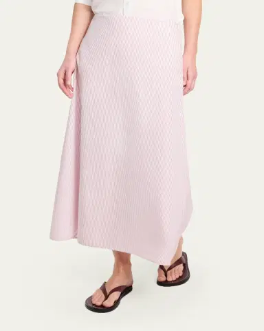 TWP Striped Cotton A-Line Skirt | Thumbnail 4 TWP Striped Cotton A-Line Skirt | Thumbnail 4